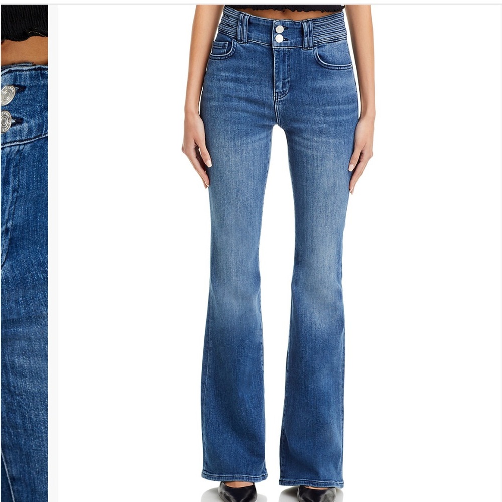 Frame Denim Classic Blue Wide Leg Jeans